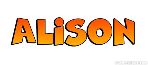 Alison Logo | Free Name Design Tool from Flaming Text