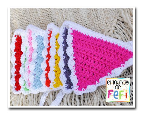 El mundo de Fefi: Banderines tejidos al crochet