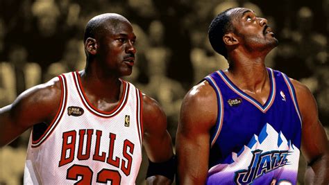 Michael Jordan's reaction when Karl Malone was selected as the 1997 MVP ...