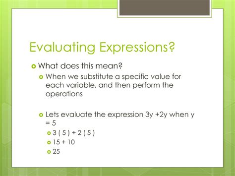 Evaluating Expressions - ppt download