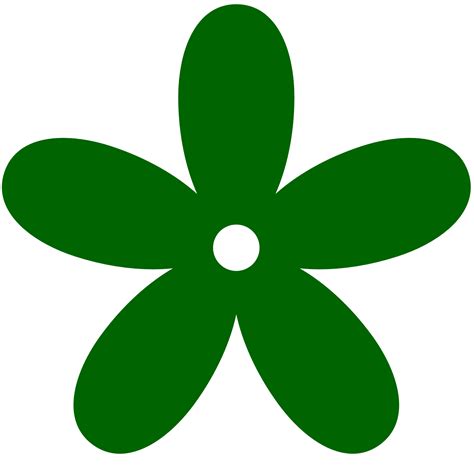 Green flower clipart - Clipground