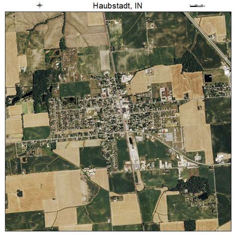 Aerial Photography Map of Haubstadt, IN Indiana