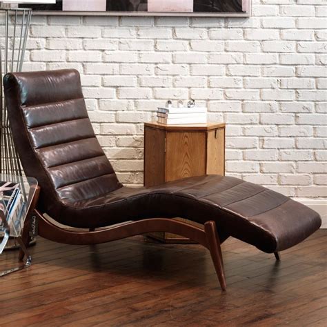 15 The Best Brown Leather Chaise Lounges