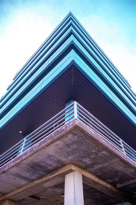 Blue Building With Angles Photograph by New-Moore Photography - Fine ...