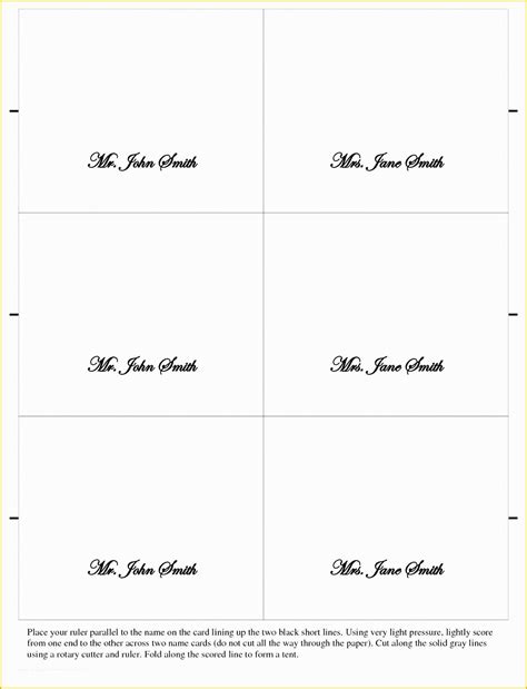 Free Place Card Template Of 10 Wedding Place Card Templates Free ...