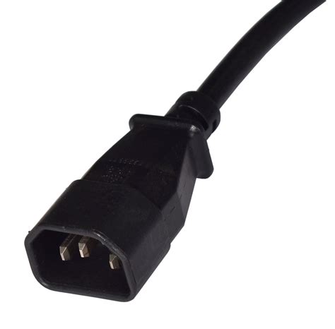 2m IEC C14 Plug (M) to UK 13A Socket (F) | Comms Express