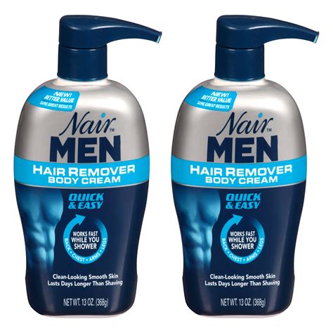 Nair For Men Hair Removal Body Cream 13 oz (Pack of 2) - Walmart.com - Walmart.com