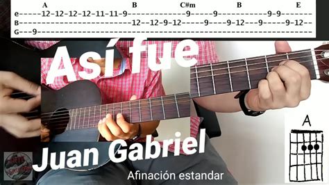 Así fue Juan Gabriel cover (como tocar) guitarra acordes y letra Acordes - Chordify