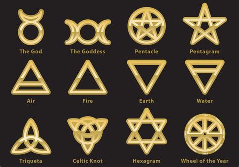 Wiccan Symbol Vectors 97571 Vector Art at Vecteezy