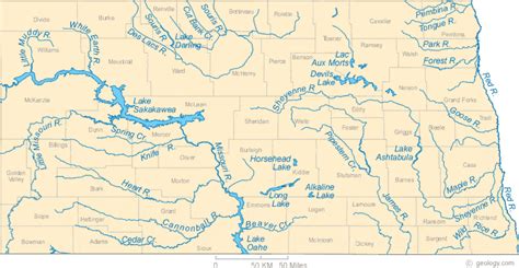 Map of North Dakota