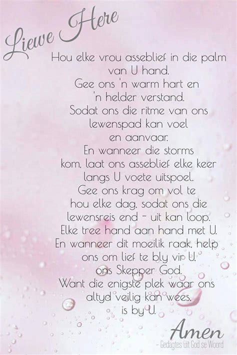 Gebed vir n Vrou Love My Husband Quotes, Afrikaanse Quotes, Prayer Board, Faith Prayer ...