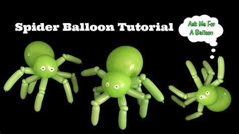 Spider Balloon Tutorial by Ask Me For A Balloon #halloween #balloons ...