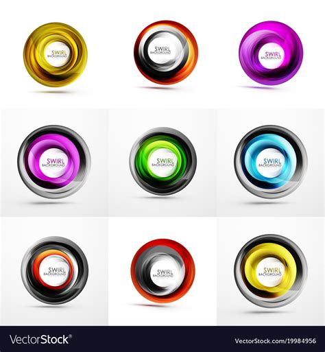 Set of abstract swirls Royalty Free Vector Image