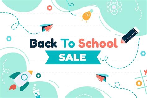 Free Vector | Back to school sale background