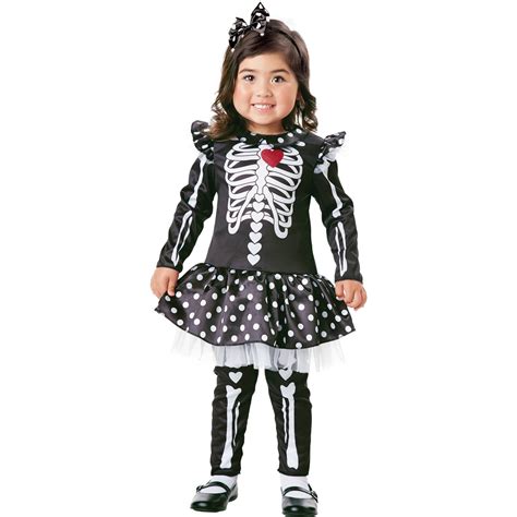 Skeleton Girl Toddler Halloween Costume - Walmart.com