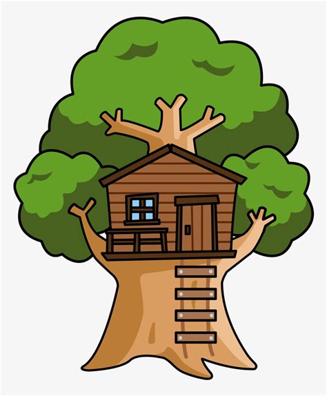 Free Cartoon Tree House Clip Art - Clipart Of Tree House PNG Image | Transparent PNG Free ...