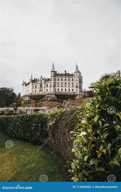 View of Dunrobin Castle in Golspie, Scotland. Stock Image - Image of ...