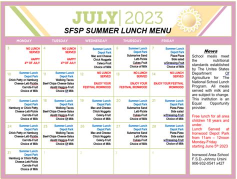 School Lunch Program | Ironwood Area Schools