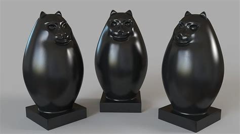 Le Chat Sculpture Bronze 3D model | CGTrader