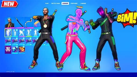 Fortnite J BALVIN Skin (All Styles) & his In Da Party Emote Early ...