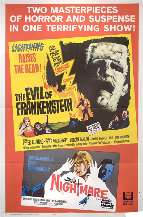 The Evil of Frankenstein 1964 U.S. One Sheet Poster - Posteritati Movie ...