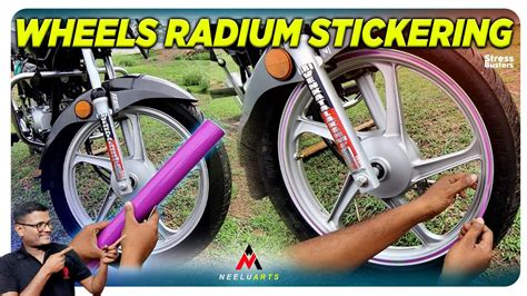 How To Do Radium Stickering To Your Bike Wheel ? | Remodelling Of Bike | @neeluartsautomobile ...