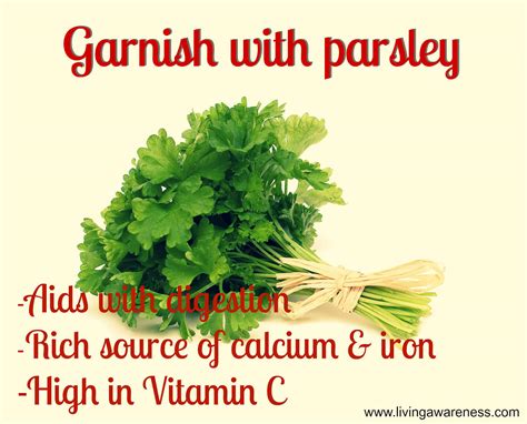 Garnish with Parsley - Living Awareness Institute