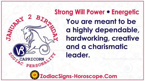 January 2 Zodiac (Capricorn) Horoscope Birthday Personality and Lucky ...