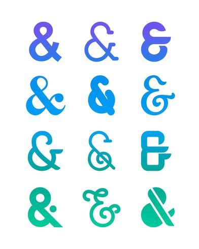 Set Of Ampersand Logo 181759 Vector Art at Vecteezy