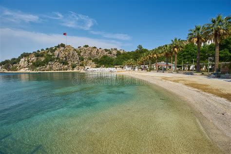 Kumlubuk Sandy Bay Beach Near Turunc in Marmaris Stock Photo - Image of ...