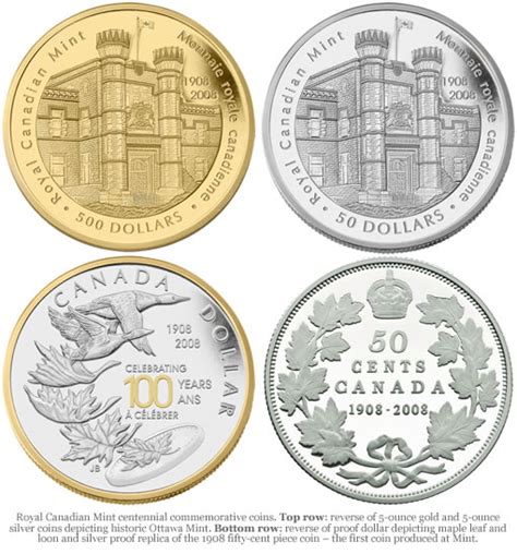 Royal Canadian Mint Issues Four Special Centennial Commemorative Coins ...