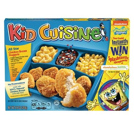 Kid Cuisine All Star Chicken Breast Nuggets Frozen Dinner, 8.8 oz - Walmart.com