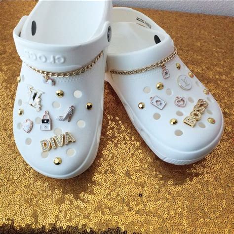 Custom Bling Crocs made by The BLiNGionaire | Crocs fashion, White crocs, Crocs jibbitz ideas