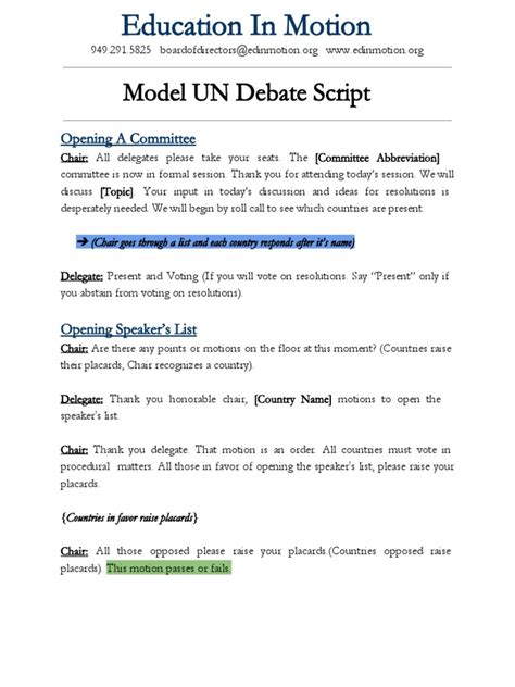 mun debate script | Public Sphere | Politics