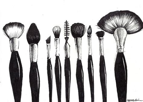 Makeup Brushes Drawings - Mugeek Vidalondon