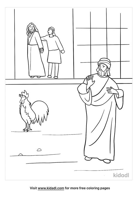 Free Peter Denies Jesus Coloring Page | Coloring Page Printables | Kidadl