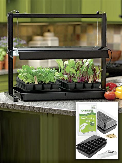 Small Grow Lights and Tabletop Garden Starter Kit | Grow lights, Organic seeds, Aquaponics diy