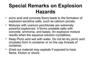 MSDS of Picric acid and ethidium bromide | PPT