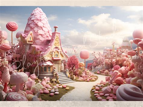 4 Candy Town Backdrops Fun Digital Backgrounds Composite - Etsy