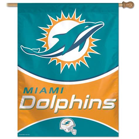 Miami Dolphins NFL Football Vertical Flag | Dynasty Sports & Framing