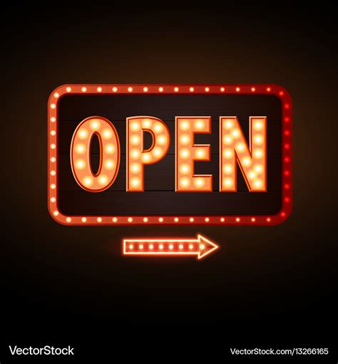 Vintage Neon Open Sign