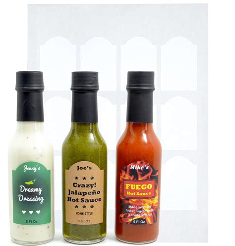 Printable Hot Sauce Labels