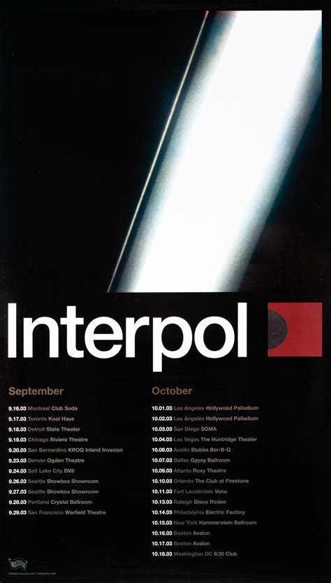 Interpol Original 2003 U.S. Poster - Posteritati Movie Poster Gallery