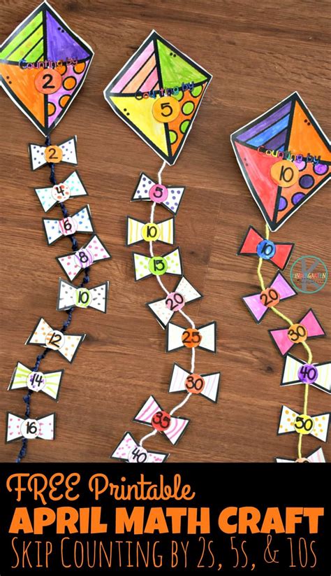 Free printable kite skip counting math craft for kindergarten – Artofit