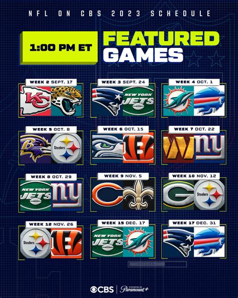 CBS NFL Schedule 2023-24: Today NFL Games on CBS