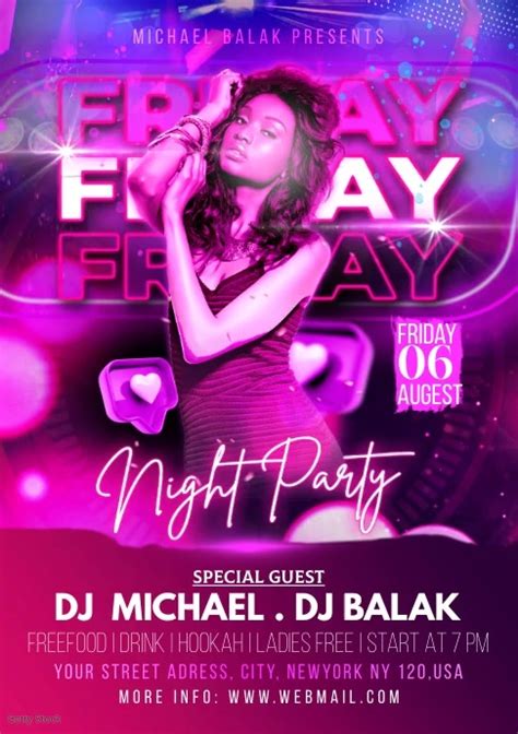 FRIDAY NIGHT PARTY Template | PosterMyWall