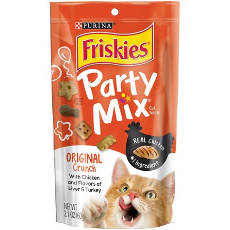 Purina Friskies Party Mix Original Crunch Cat Treats - 2.1 oz. Pouch ...