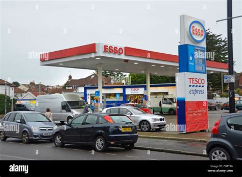 Tesco express Esso petrol station, Bristol, UK Stock Photo - Alamy