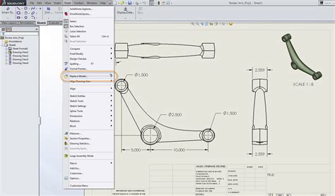 How to Replace Model in SOLIDWORKS Drawing View