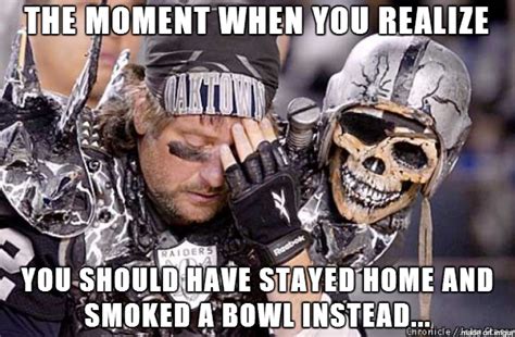 Raiders fan moment of clarity | Nfl memes funny, Football funny, Nfl jokes